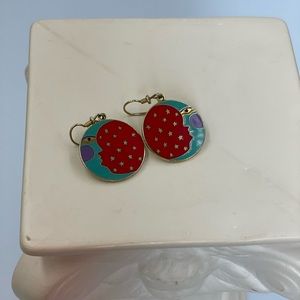 Vintage Laurel Burch earrings “moonface”